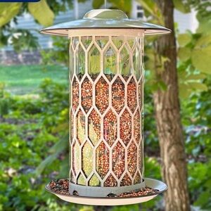 Cream Beige Bird Feeder